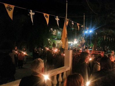 Wir feiern Ostern Nahe Myrtos.