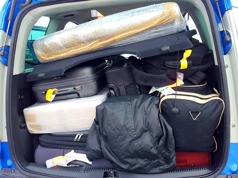 Skoda Roomster Kofferraum mit Gepäck