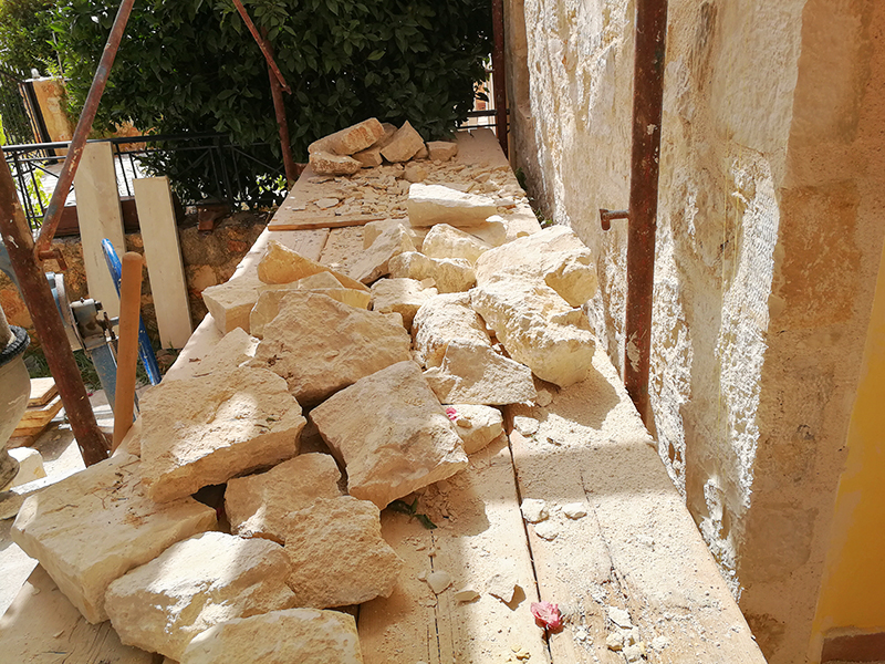 Steinarbeiten an unserer Fassade